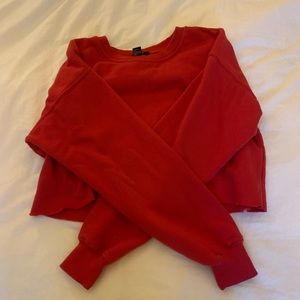 Forever 21 cropped red sweater